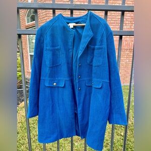 Chico's Vibrant Blue Trench Coat